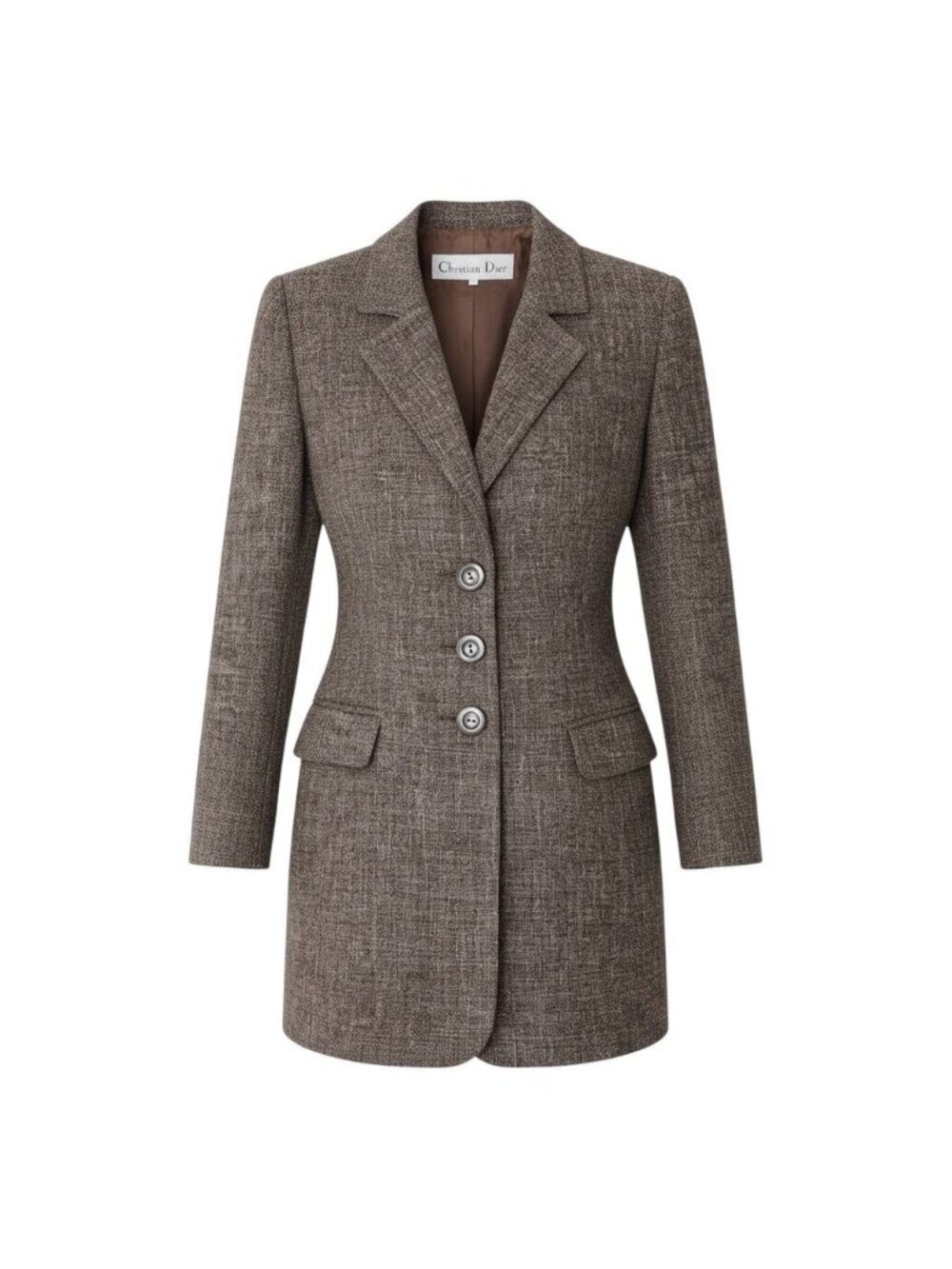 Dior Tailored Coat Wool Blend 11 Brown